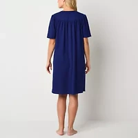 Adonna Womens Waffle Short Sleeve Long Length Robe