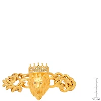 Steeltime Mens 18K Gold Over Stainless Steel 8 1/2 Inch Solid Cuban Hypoallergenic Chain Bracelet