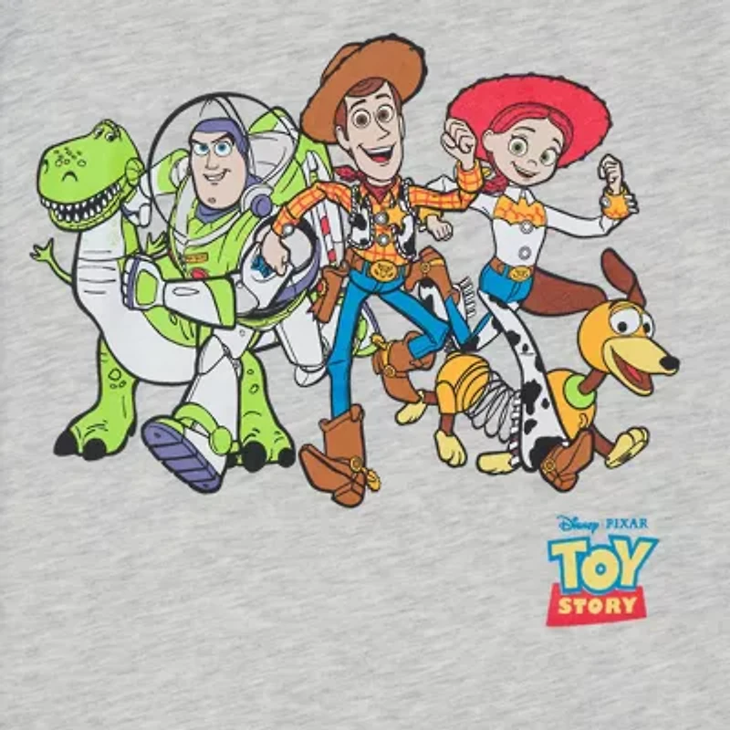 Disney Collection Little & Big Kid Boys Crew Neck Short Sleeve Regular Fit Buzz Lightyear Jessie Toy Story Graphic T-Shirt