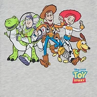 Disney Collection Little & Big Kid Boys Crew Neck Short Sleeve Regular Fit Buzz Lightyear Jessie Toy Story Graphic T-Shirt