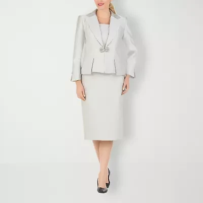 Giovanna Collection 3-pc. Brocade Skirt Suit-Plus