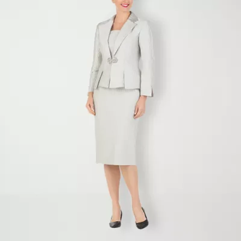 Giovanna Collection 3-pc. Brocade Skirt Suit-Plus