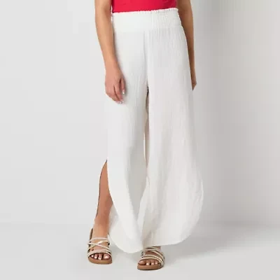 Arizona Womens Juniors Wide Leg Pull-On Pant