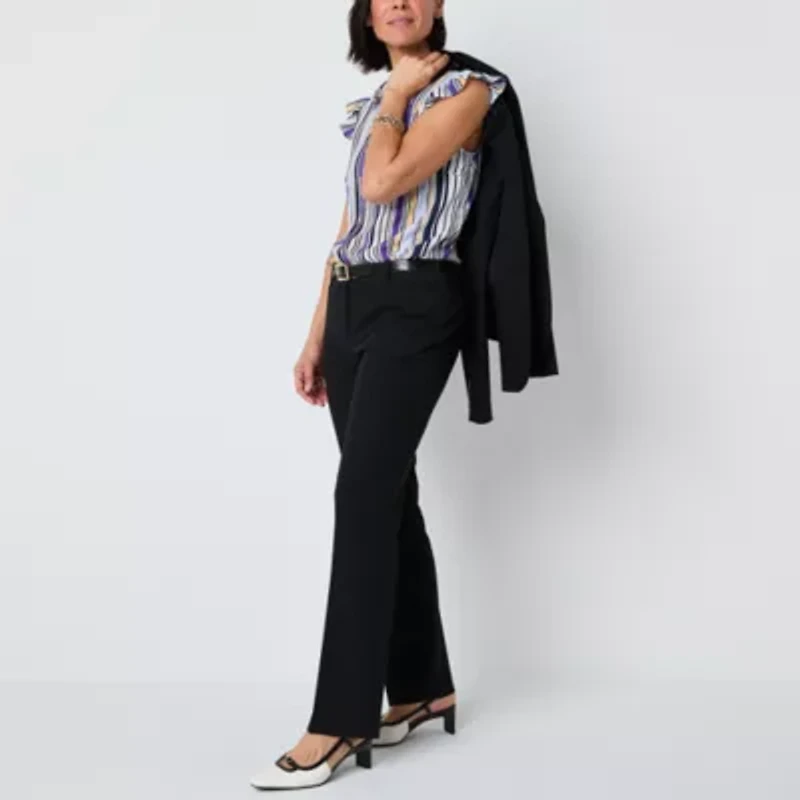 Liz Claiborne Audra Tailored Womens Straight Mid Rise Trouser