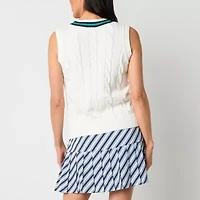 St. John's Bay Womens V Neck Sleeveless Pullover Sweater