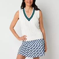 St. John's Bay Womens V Neck Sleeveless Pullover Sweater