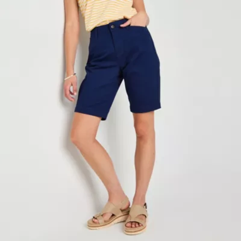 St. John's Bay Womens 11" Mid Rise Bermuda Short