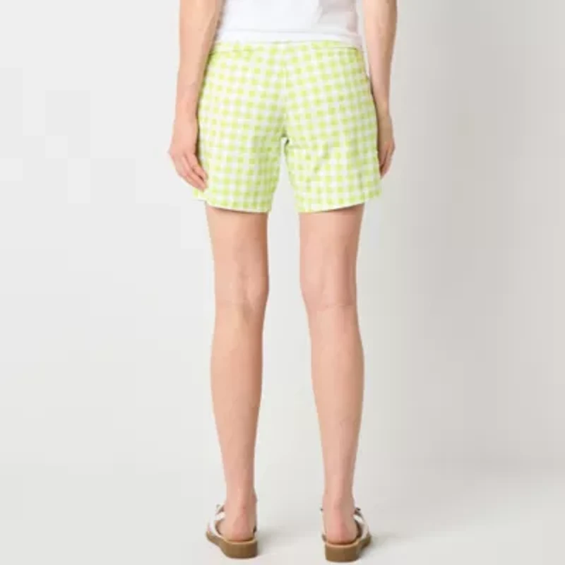 St. John's Bay Womens 7" Mid Rise Chino Short