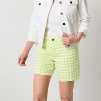 St. John's Bay Womens 7" Mid Rise Chino Short