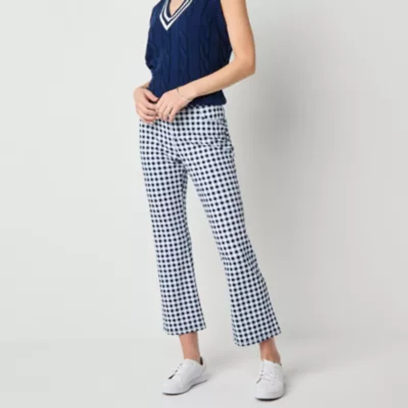 St. John's Bay Womens Straight High Rise Cropped Pant