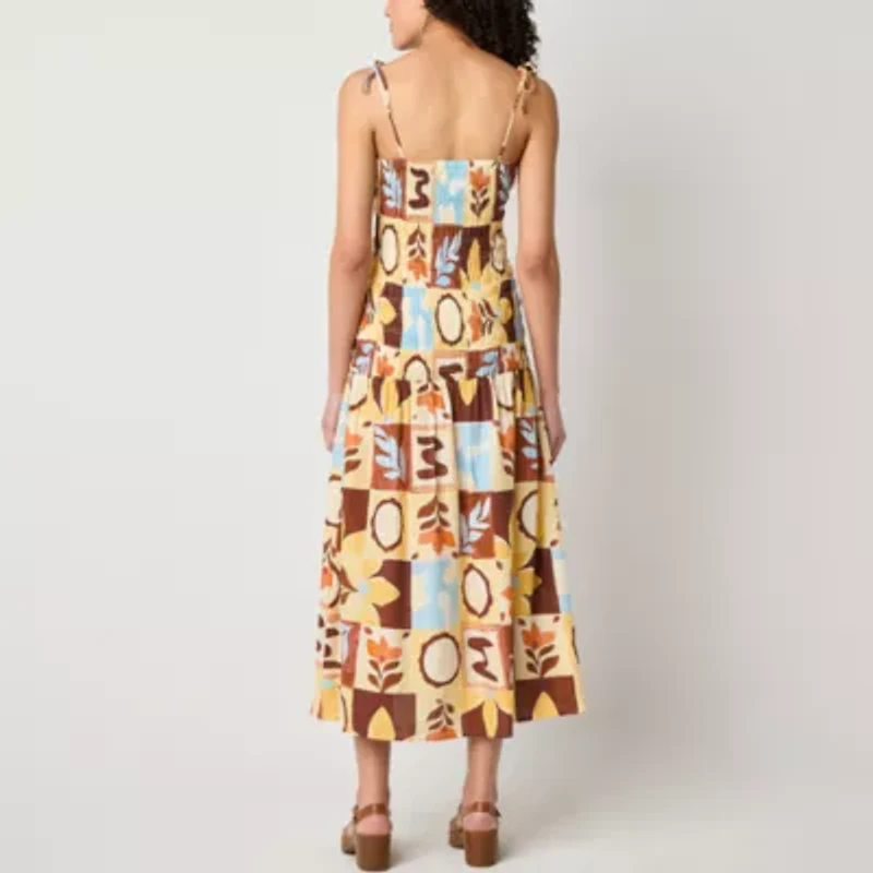 a.n.a Womens Smock Drop Waist Sleeveless Sundress