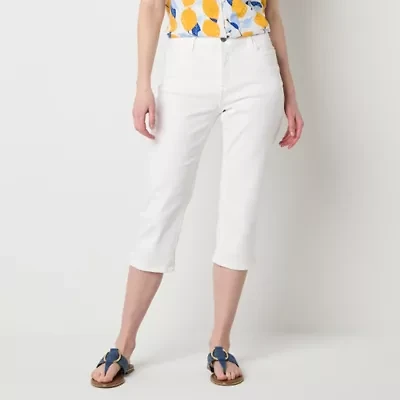 Liz Claiborne Sara Womens Slim Mid Rise Capri Pant
