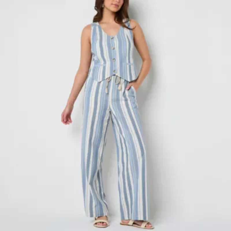 Frye and Co. Womens Wide Leg Flat Front Pant