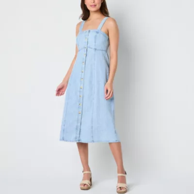 Frye and Co. Womens Sleeveless Midi Sundress