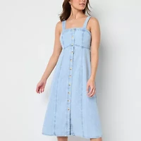 Frye and Co. Womens Sleeveless Midi Sundress