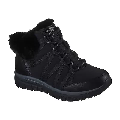 Skechers Womens Graceful Flat Heel Lace Up Boots