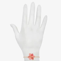Bijoux Bar Delicates Womens Glass Flower Bolo Bracelet