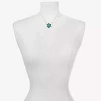 Bijoux Bar Delicates Womens Glass Fleur De Lis 16 Inch Pendant Necklace