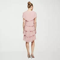 S. L. Fashions Womens Short Sleeve Shift Dress