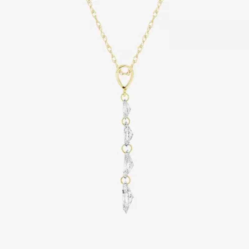 F / Si2) Womens / CT. T.W. Lab Grown White Diamond 10K Gold 18 Inch Pendant Necklace