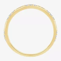 (I / Si2) Womens 1/7 CT. T.W. Lab Grown White Diamond 10K Gold Wedding Band