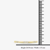 (I / Si2) Womens 1/7 CT. T.W. Lab Grown White Diamond 10K Gold Wedding Band