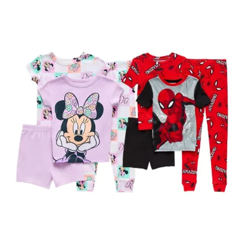 Disney Collection Boys Spiderman 4-pc. Big Kids Pajama Sets