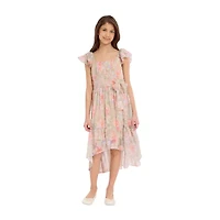 Bonnie Jean Big Kid Girls Short Sleeve Flutter A-Line Dress