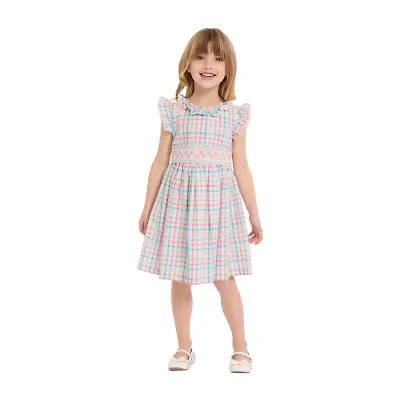 Bonnie Jean Little Girls Sleeveless Flutter A-Line Dress