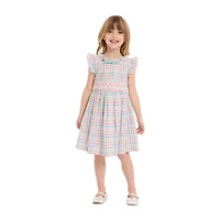 Bonnie Jean Little Girls Sleeveless Flutter A-Line Dress