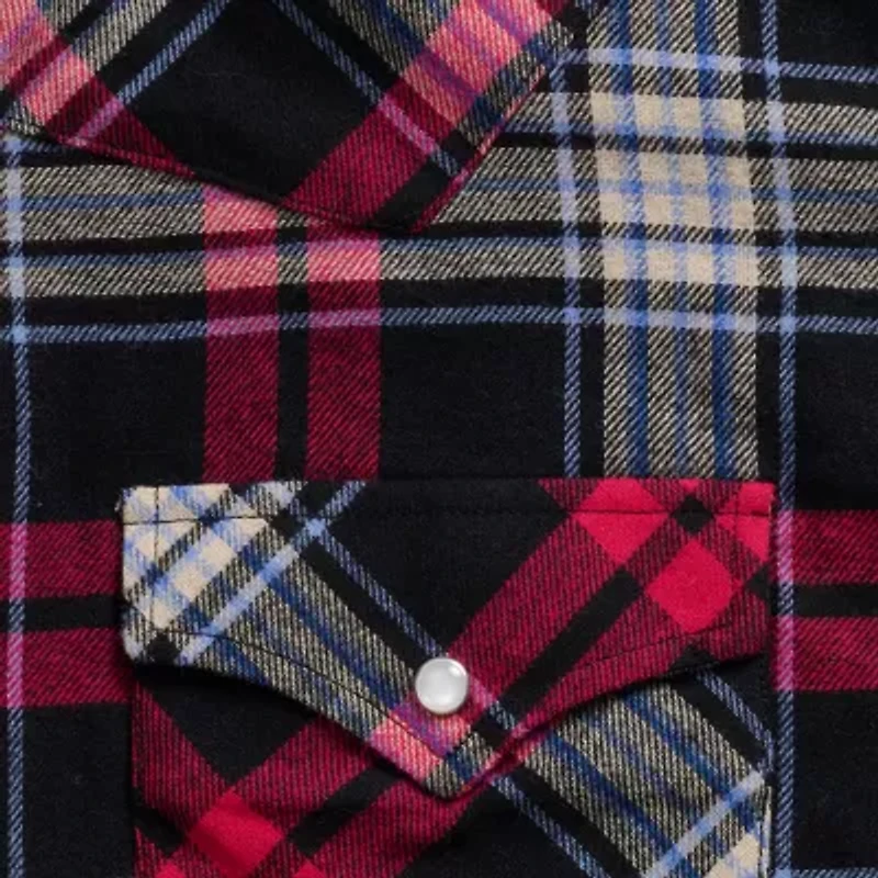 Ely Cattleman Mens Long Sleeve Classic Fit Tall Flannel Shirt