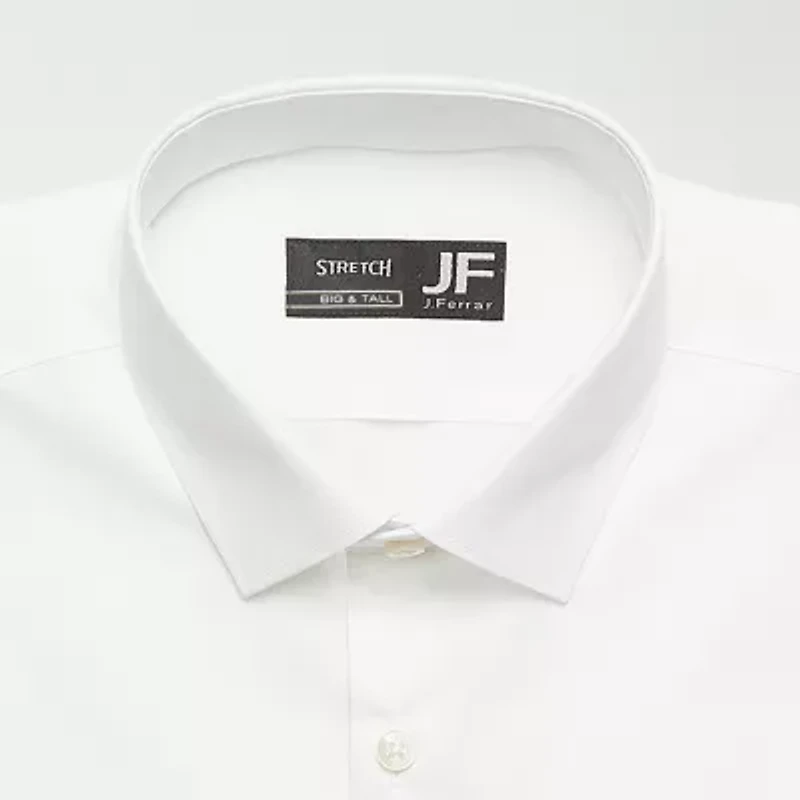 J. Ferrar Ultra Comfort Big & Tall Mens Regular Fit Easy Care Stretch Fabric Long Sleeve Dress Shirt