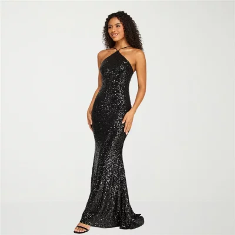 B. Smart Womens Juniors Sequin Slip Dress