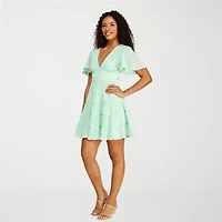 B. Smart Womens Juniors Fit + Flare Dress