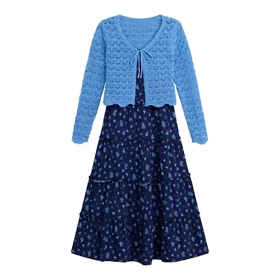 by&by girl Big Kid Girls Floral 2-pc. Dress Set