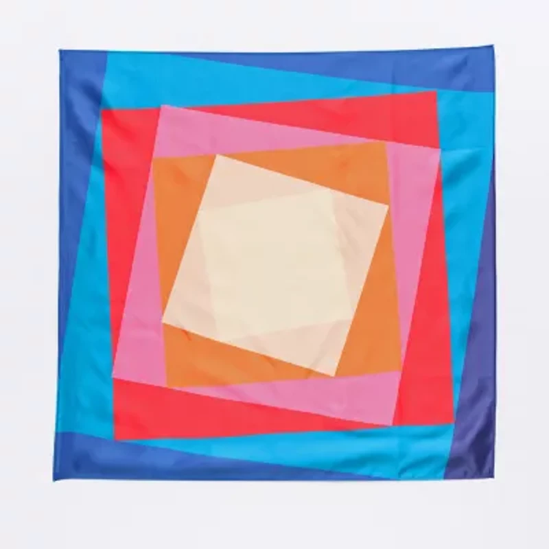 Mixit Colorful Kaleidoscope Satin-Like Square Scarf