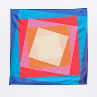 Mixit Colorful Kaleidoscope Satin-Like Square Scarf