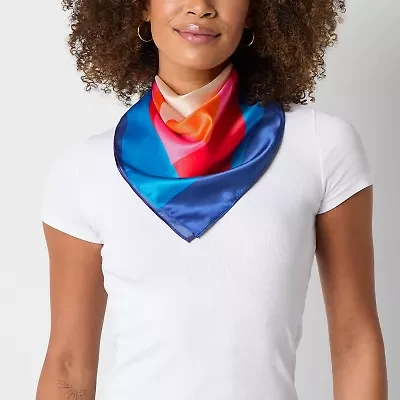 Mixit Colorful Kaleidoscope Satin-Like Square Scarf