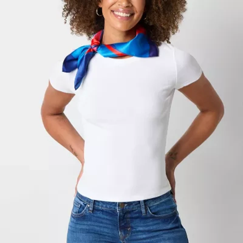 Mixit Colorful Kaleidoscope Satin-Like Square Scarf