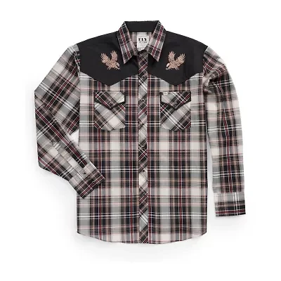 Ely Cattleman Mens Long Sleeve Western Shirt