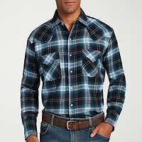 Ely Cattleman Mens Long Sleeve Classic Fit Flannel Shirt