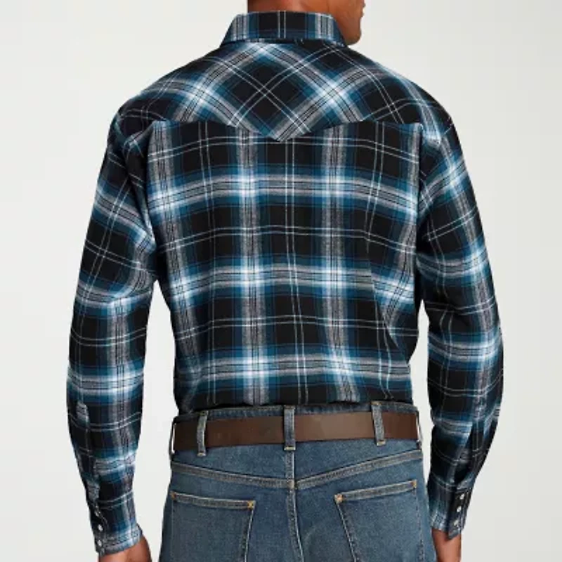 Ely Cattleman Mens Long Sleeve Classic Fit Flannel Shirt