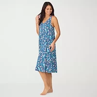 Cuddl Duds Womens Sleeveless V Neck Nightgown