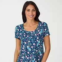 Cuddl Duds Womens Short Sleeve 2-pc. Pajama Sets