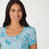 Cuddl Duds Womens Short Sleeve 2-pc. Pajama Sets