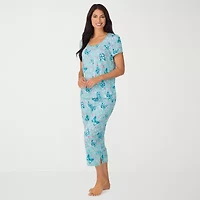 Cuddl Duds Womens Short Sleeve 2-pc. Pajama Sets