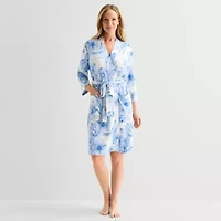 Liz Claiborne Womens Long Sleeve Length Robe