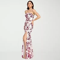 City Triangle Womens Juniors Sequin Floral Bodycon Dress