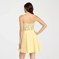 City Triangle Womens Juniors Fit + Flare Dress