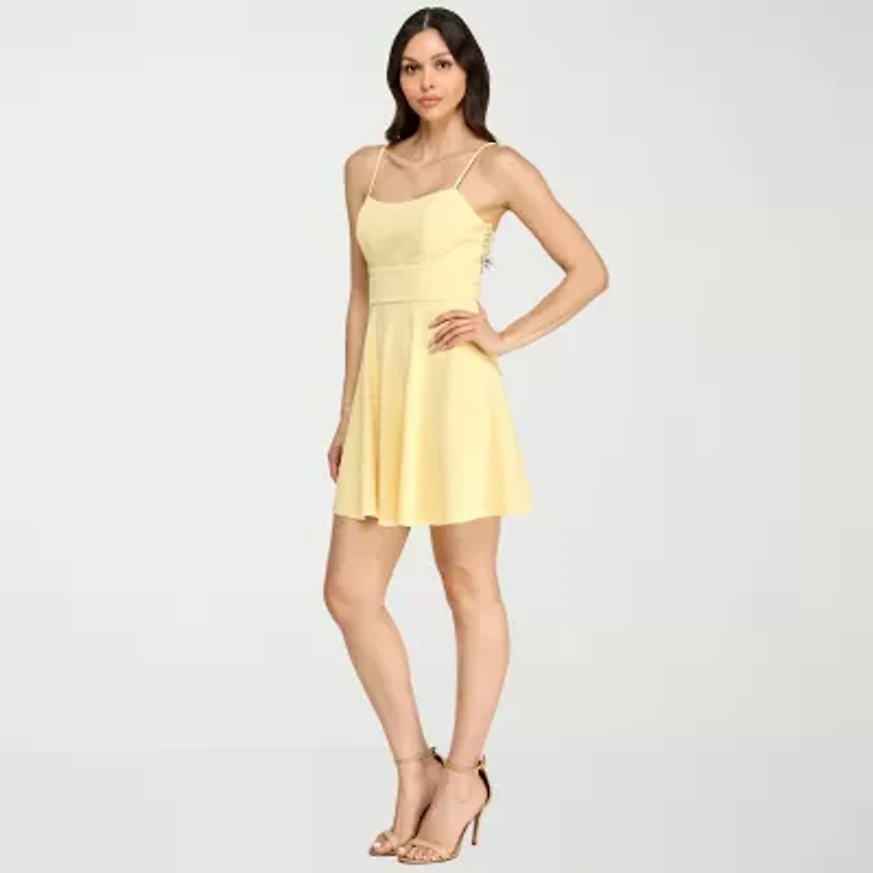 City Triangle Womens Juniors Fit + Flare Dress